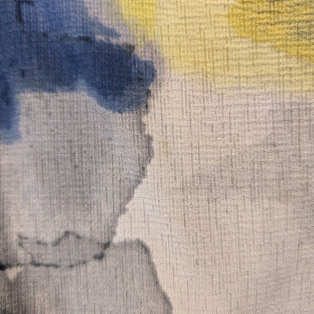 Clara Sun Woo Abstract Pattern Tie Dye Batwing Asymmetrical Blouse - Picture 9 of 9